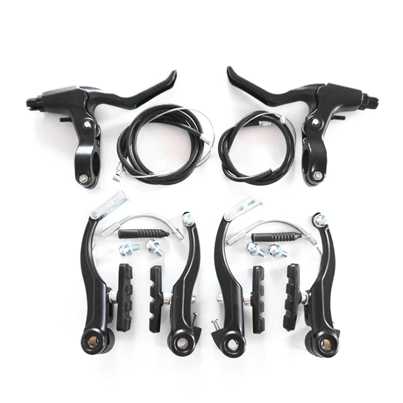 Bike Front Rear V Brake Set Aluminum Alloy Mountain Road Bicycle (Front + Rear) Set Brake Easy Installation Bike Brake Set