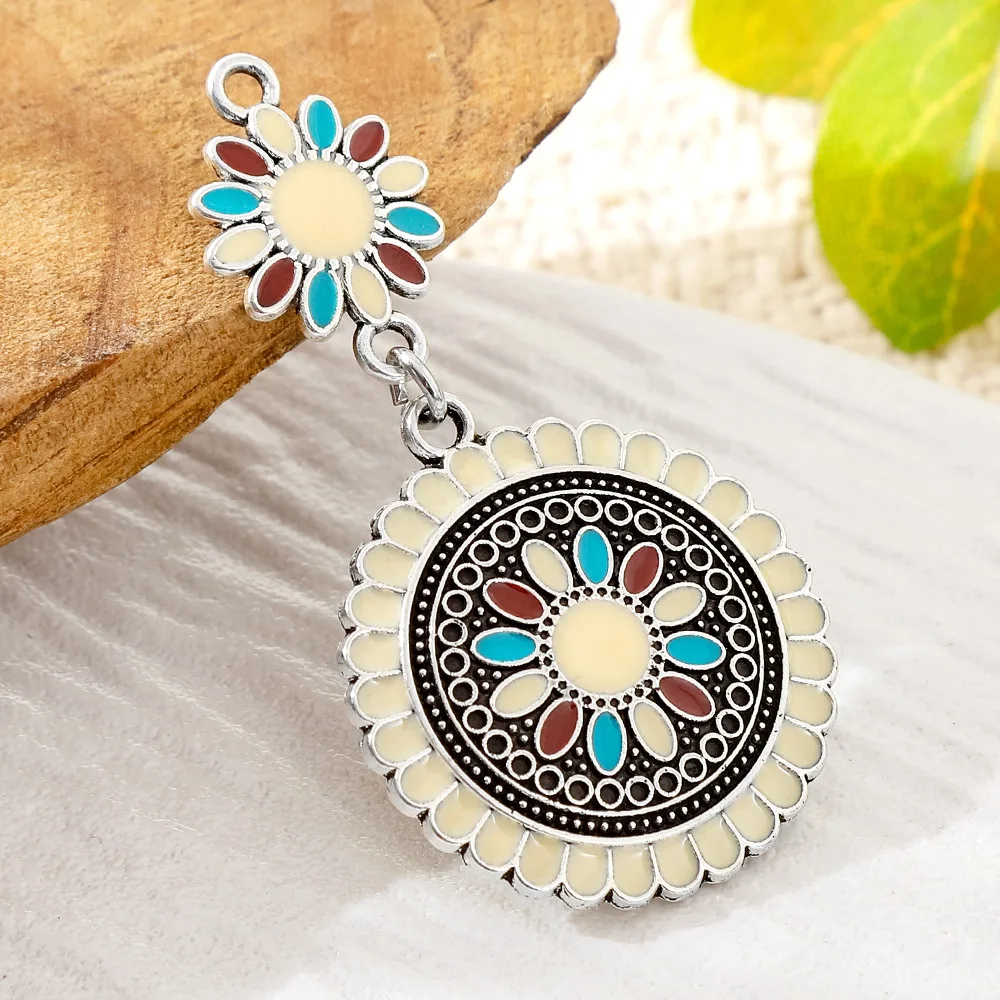 2026 New Arrival Bohemia Enameling Pendants for Women Earrings Necklaces Pendants Charms Jewelry Making DIY Jewelry Accessories image 3
