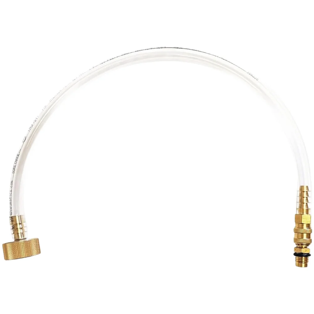 Hydraulic steering bleed kit for marine use with brass fittings plastic tube 26mm and 7mm compatibility 55cm length