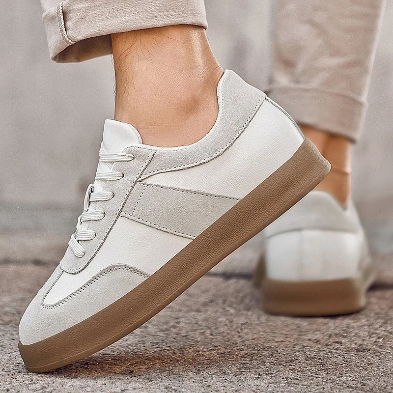 Invisible Height-increasing Shoes 8CM Elevator Shoes Thick Lace-up Casual Retro Fashionable Sports 6cm Hidden Heel Shoes