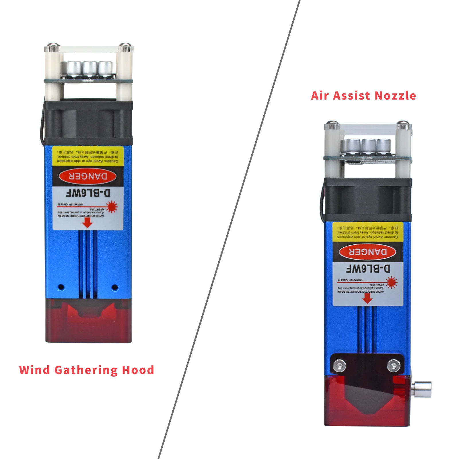 60W Laser Engraver Module for CNC Laser Cutting Engraving Writing Machine 450nm Compressed Spot Technology Fixed-focus Tool Head