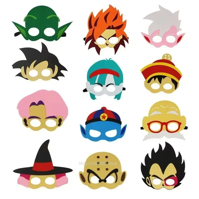 Anime Dragon Ball Felt Mask Children Masks Son Goku Cosplay Props Figures Piccolo Performance Accessory Toy Christmas Party Gift