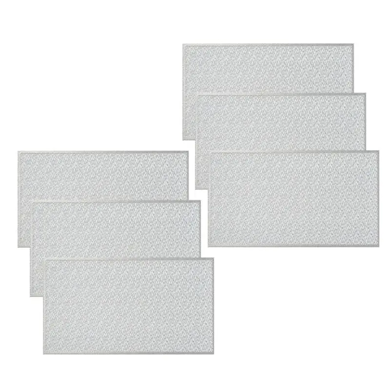

6Pcs Rectangular Woven Table Mat Slip 18X12 Inches Textured Scratch Proof PVC Table Mats, For Kitchen Home Decor C-ABGL