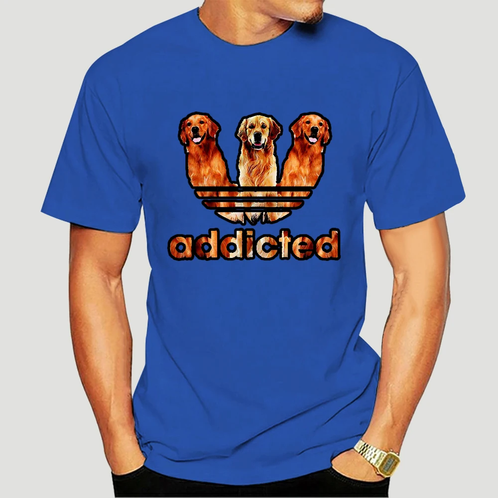 Camiseta divertida para hombre y mujer, camisa a la moda de Golden Retriever Addicted, 5310X