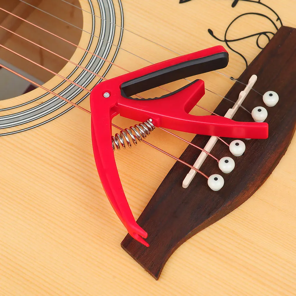 

Guitar Capo For Acoustic Electric String Guitars Adjustable Spring Tension Smooth One Hand Operation Clip On Change