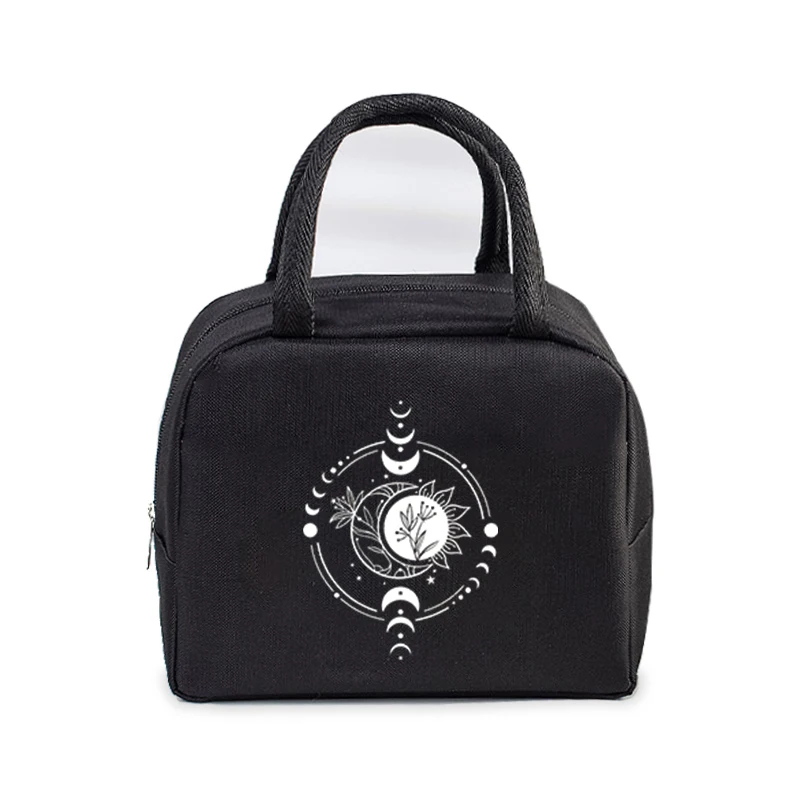 Lunch Bag for Women Men Insulated Portable Vintage Golden Moon Pattern Multifunctional Bag Thermal Food School Picnic Handbag