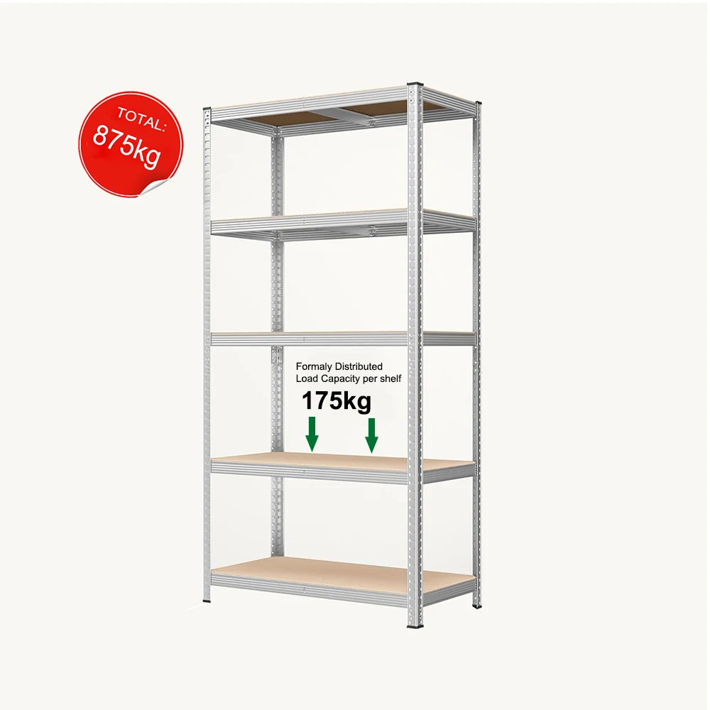 

5-Tier Heavy-duty Shelving Adjustable Height Storage Rack Multi-use Metal Storage Garage Shelving Unit Estantes Metalicos