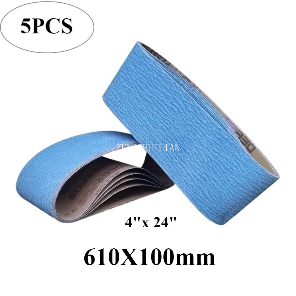 

5PCS: sanding belt 610x100mmTank machine/beveling machine sanding beltFor metal stainless woodworking grinding polishing