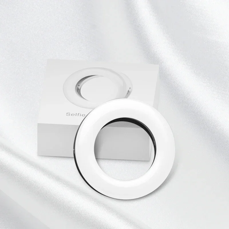 USB Rechargeable Selfie Ring Light - Portable LED Clip-On Fill Light for Phone & Laptop