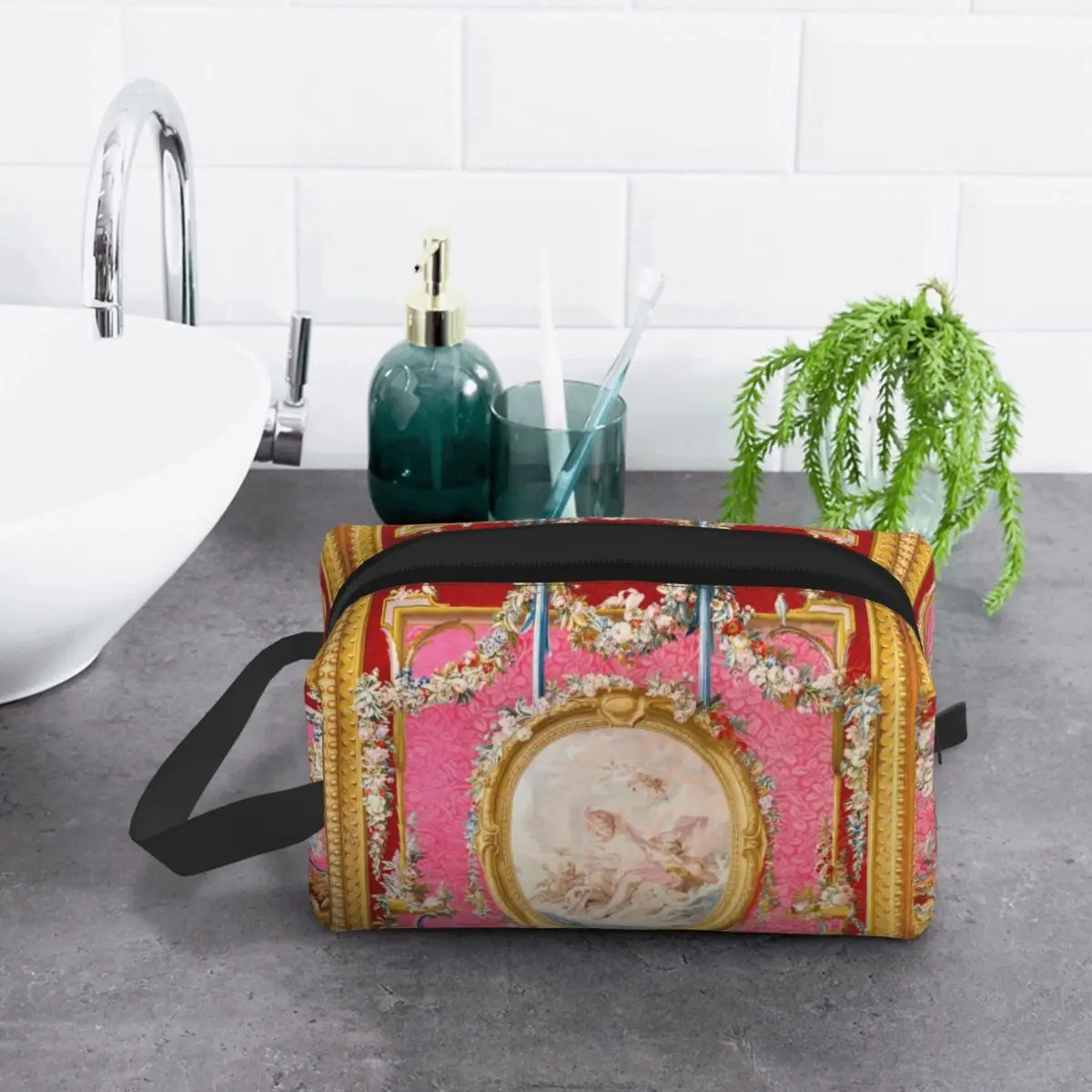 Custom Travel Rococo Renaissance Venuss Emerging Toiletry Bag Boucher Art Makeup Cosmetic Organizer Beauty Storage Dopp Kit Case