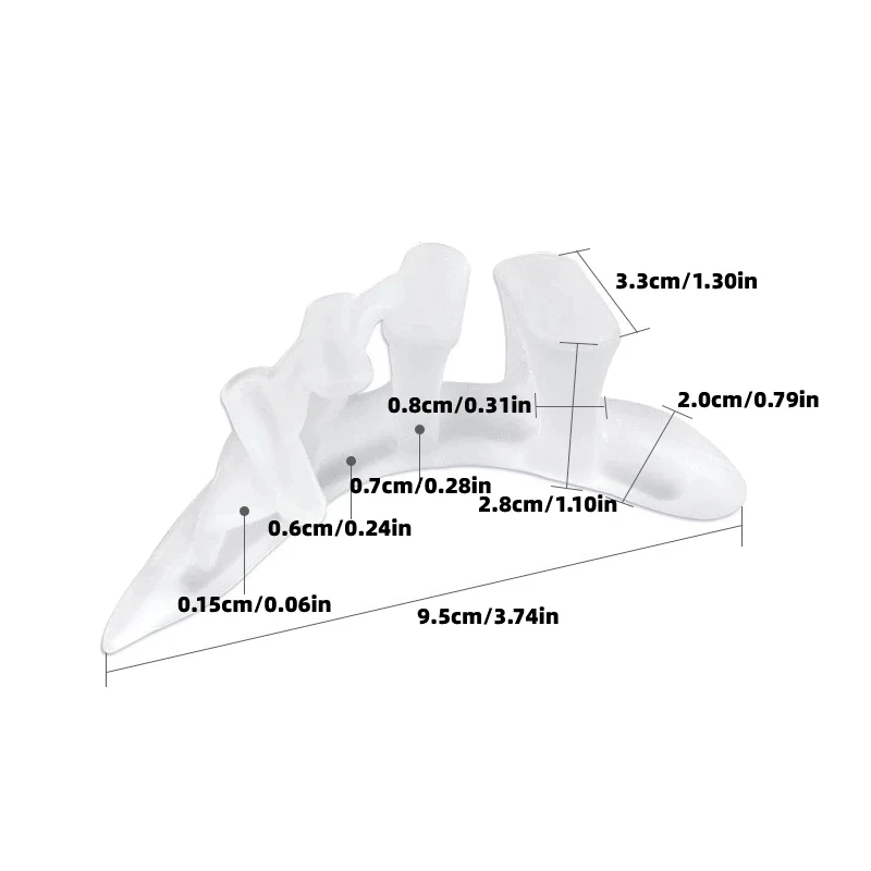 Semelle intérieure en silicone pour hallux valgus, séparateur de gel, séparation, chevauchement, soins des pieds, orth4WD, marteau Parker, 2 pièces