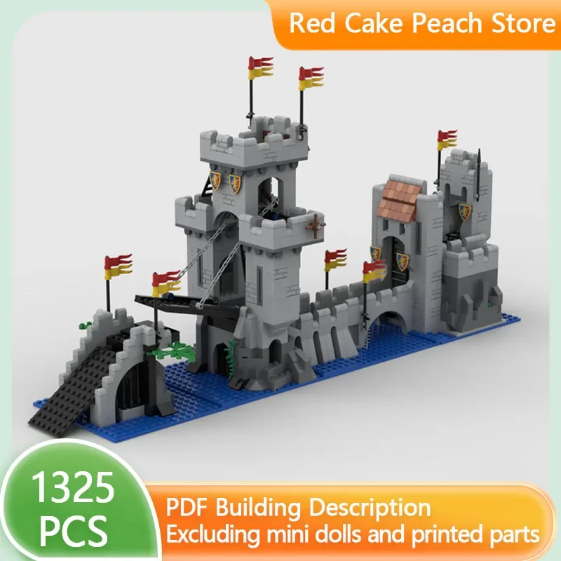 

Medieval Castle Model MOC Building Bricks Lion Knights Longbridge Modular Technology Gifts Holiday Assemble Children Toys Suit