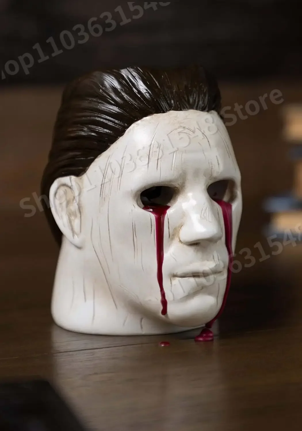 2024 New Halloween Michael Myers Candle Holder Decoration Horror Candle Holder Resin Crafts Home Decor Gifts for family kids