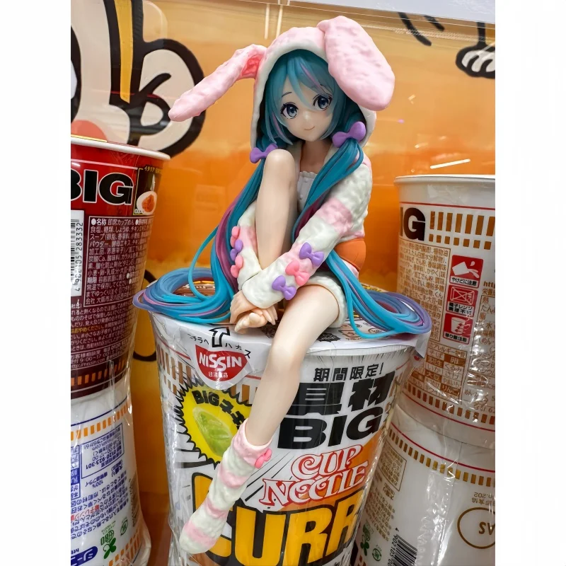 genuine-furyu-hatsune-miku-rabbit-ear-pajamas-anime-peripheral-garage-kit-vocaloid-collectable-model-decorations