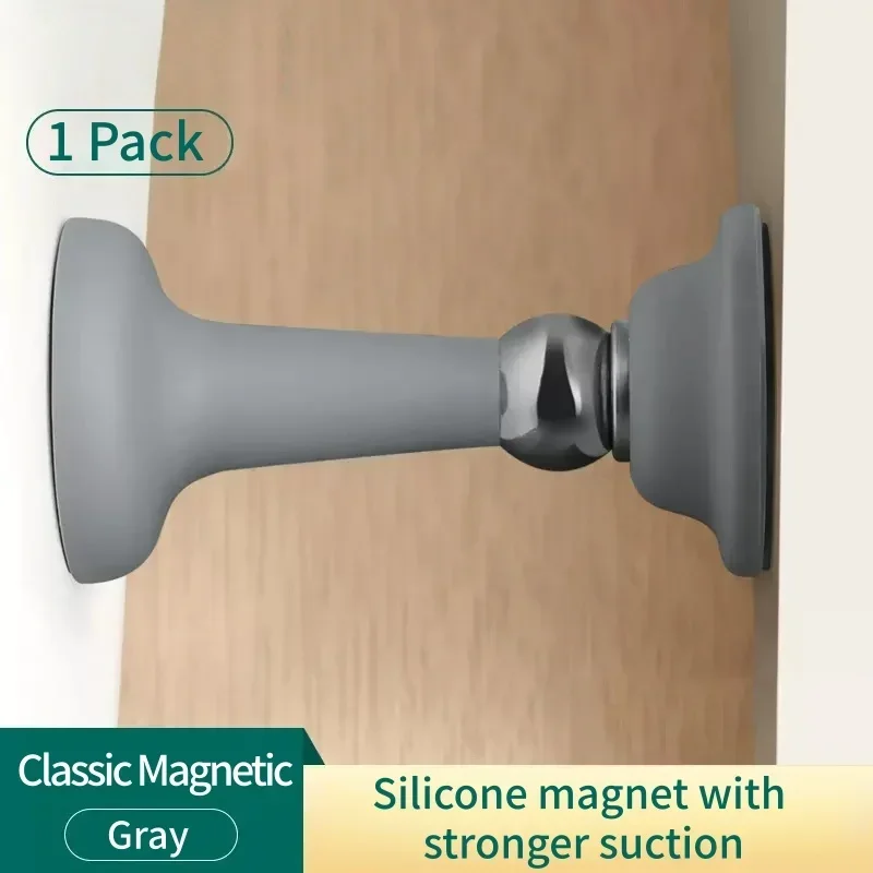 Silikon-Türstopper mit Anti-Kollisions-Funktion, Starker Magnet, Geräuschlos, Ohne Bohren, Wand- und Bodenkompatibel, Türhalter