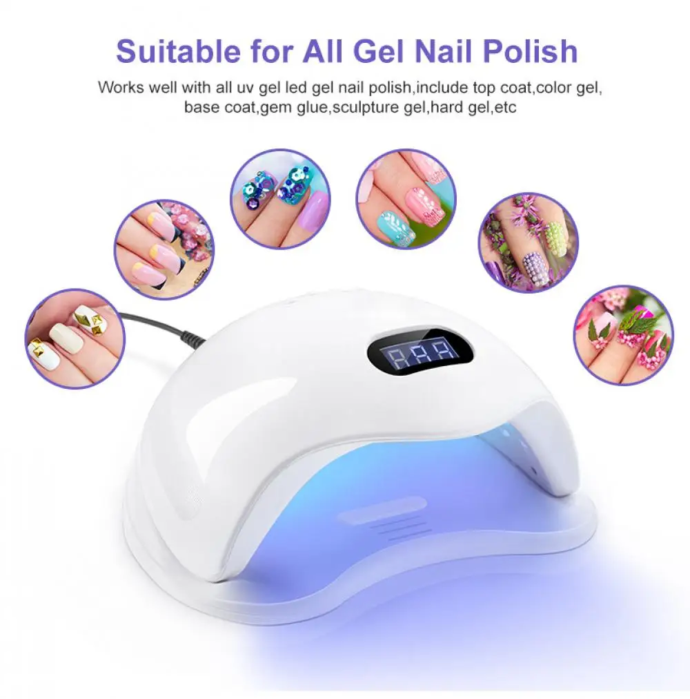 SUN50 72W Led UV lampa do paznokci suszenie całego żelu z wykrywaniem ruchu profesjonalne narzędzie do suszenia maszyna do Manicure W kabinie do