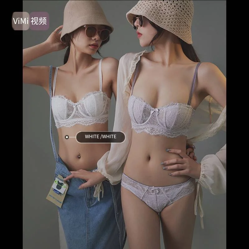 

Нижнее белье, большая грудь, маленькая грудь, тонкий термоусадочный бюстгальтер для груди, антипровисающий бюстгальтер, регулируемый кружевной женский комплект с бюстгальтером