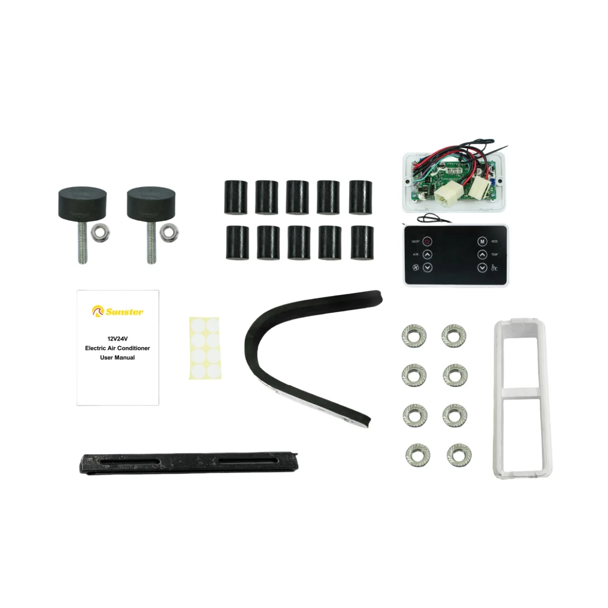 XMZ-AC-D5 مكيف هواء سقف وقوف السيارات سهل التركيب وحدة DC RV لتبريد 12 فولت 24 فولت لقوافل الشاحنات المنزلية المتنقلة