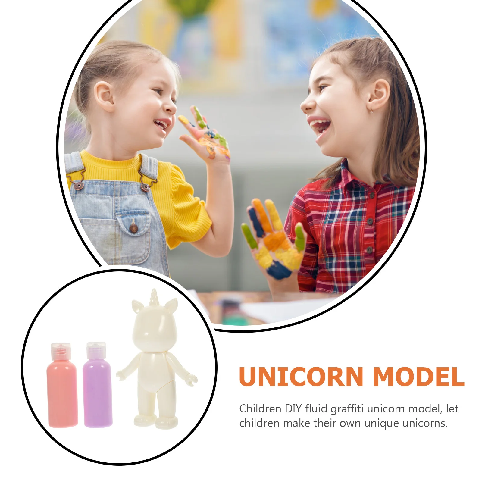1 مجموعة دهان داي البلاستيك يونيكورن حلية 16 سنتيمتر السائل الملونة الكتابة على الجدران الإبداع هدية الاطفال الحرف لوازم مهرجان حفلة #3