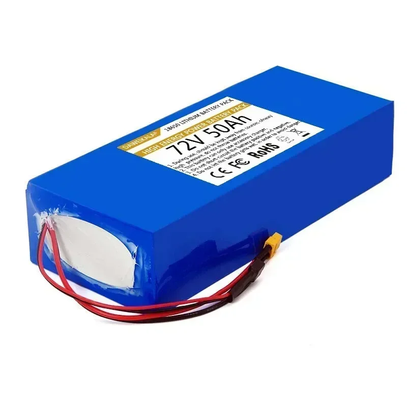 2024 New 72V 50Ah Lithium Battery Pack 84V Electric Motorcycle BMS 3000W High Power Battery+3A Charger