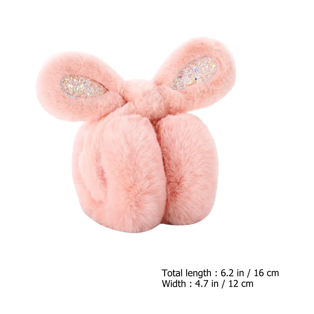 Shiny Sequin Rabbit Muffs For Kids Comfortable Windproof Winter Ear Warmers Children Ear Covers Reusable Gift