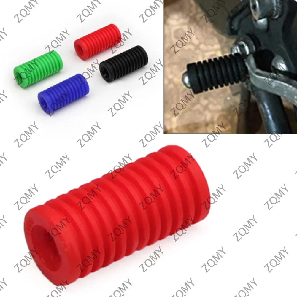 Sarung Tuas pemindah gigi sepeda motor, penutup karet Pedal bantalan kaki 8MM untuk Yamaha Kawasaki Honda untuk Suzuki SV650 GSXR 600 750