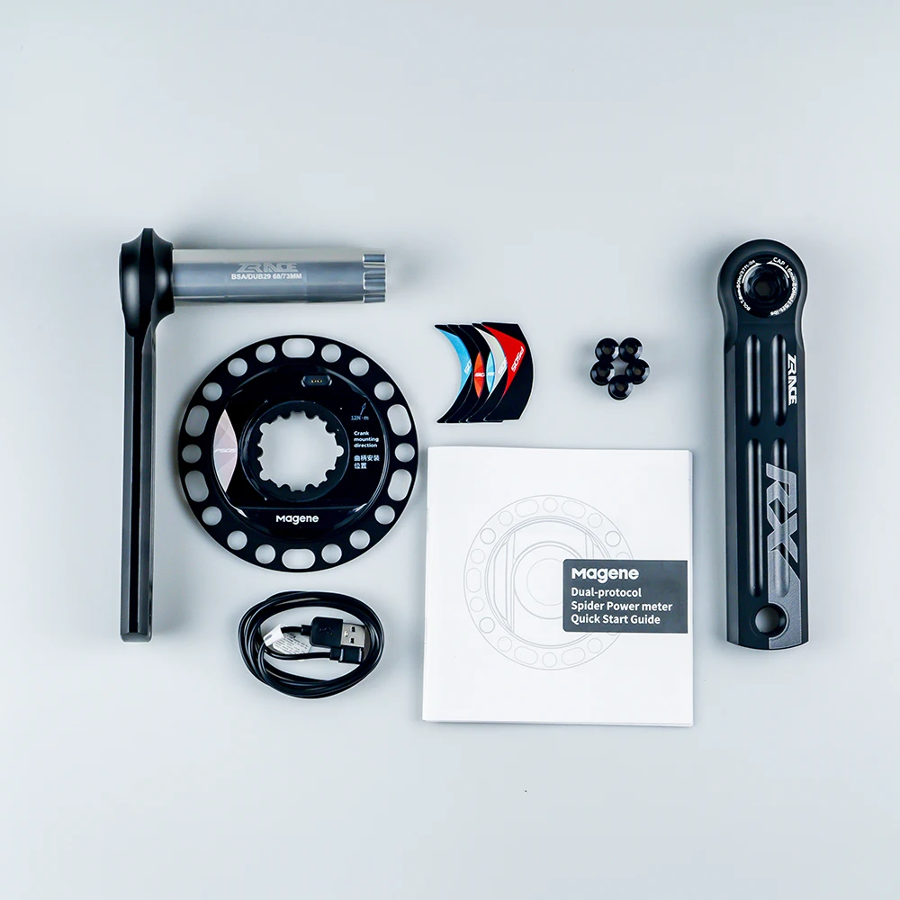 2024 NEW ZRACE x MAGENE RX Power Meter Crank, BCD110,DUB Bottom bracket,Power Crank,P505 Power Meter Spider RX-MAG