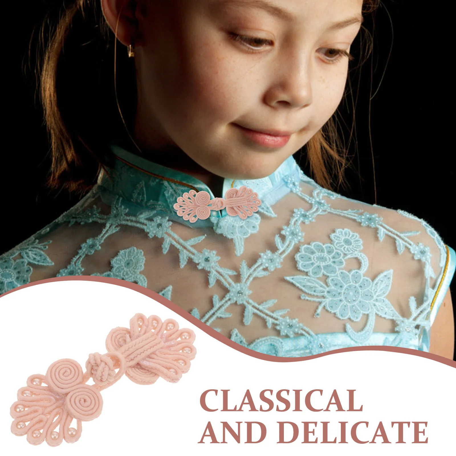 

10Pcs Vintage Buttons Chinese Style Decorative Closure for Cheongsam Clothing DIY Craft Sewing Replacement Exquisite Knot