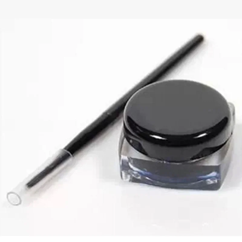 Косметика Cosmetic Waterproof Eye Liner Pencil Make Up Black Liquid Eyeliner Shadow Gel Makeup + Brush Black Liquid Eyeliner