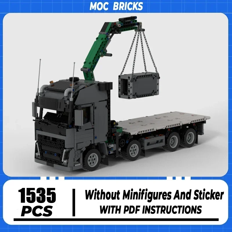 Urban Vehicle Series Moc Building Bricks Crane Truck Model Technology Block  Construction Toy DIY Assembly Holiday Gift