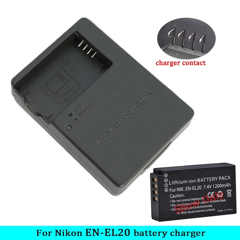 MH-27 MH27 Battery Charger For Nikon Coolpix A  J1  J2  J3  J4  S1  S2  S3  AW1  V3  V4 Camera EN-EL20 ENEL20 EN-EL20a Battery