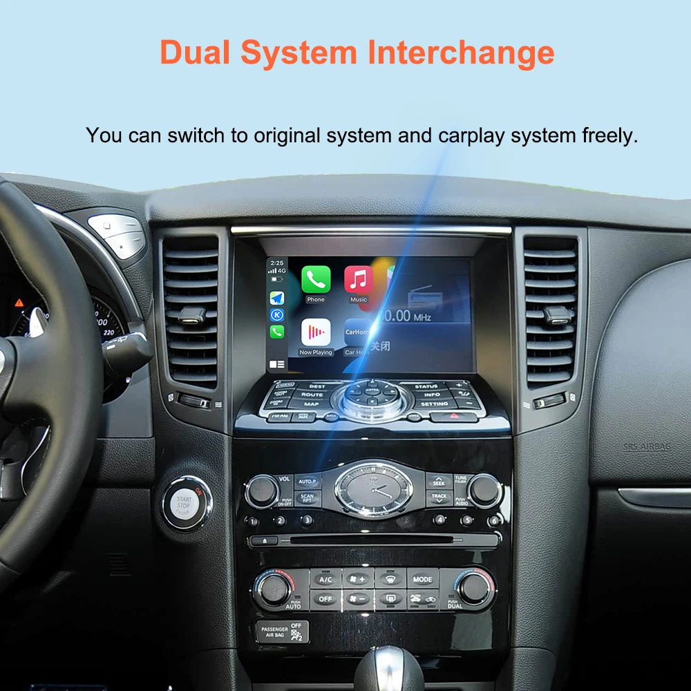 Bonroad Wireless CarPlay Android Auto Nachrüstsätze für HD-Bildschirm Infiniti QX70 FX37 FX35 QX50 EX25 EX37 QX80 QX56 Mirror Link – Detail 7