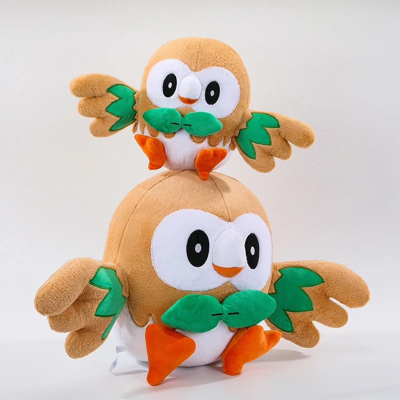 30-50cm Cute Rowlet Pokemon Plush Toys Stuffed Doll Cartoon Pokémon Plushie Anime Bird Pillow Xmas Birthday Gift for Kids