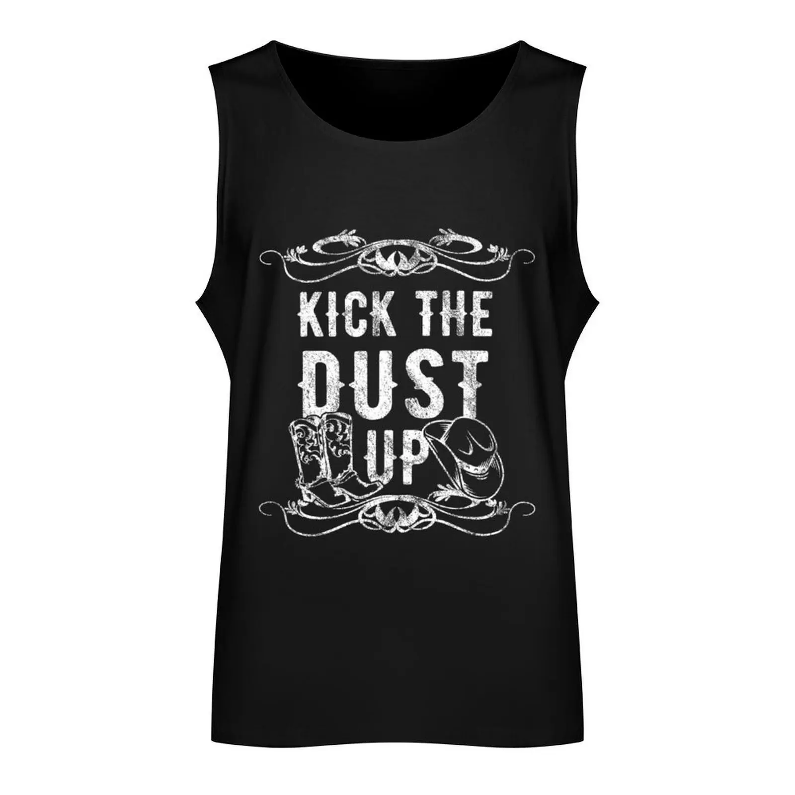 Kick The Dust Up Cowboy Cowgirl Western Tank Top summer Men's tops t-shirt for man gym top Men's clothes