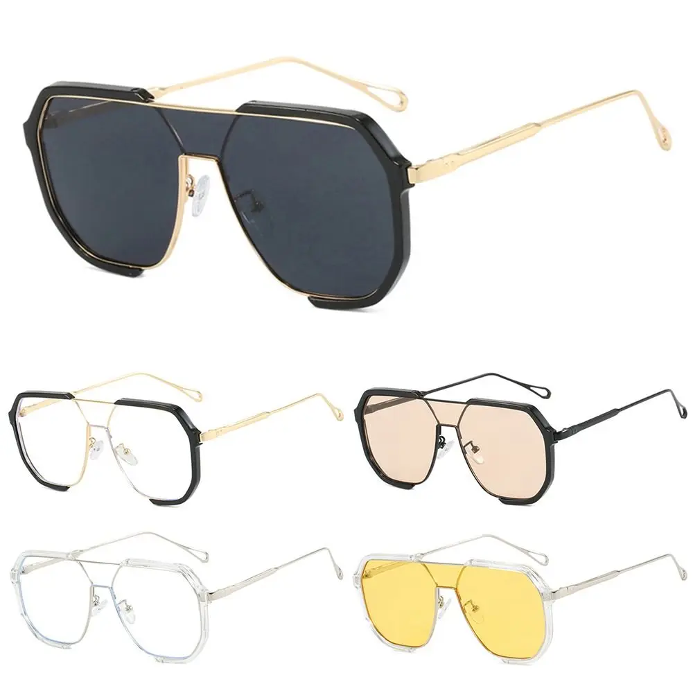 Large Frame Punk Sunglasses New Polygonal Advanced Sense One Piece Sun Glasses Oversized Goggle for Women & Men