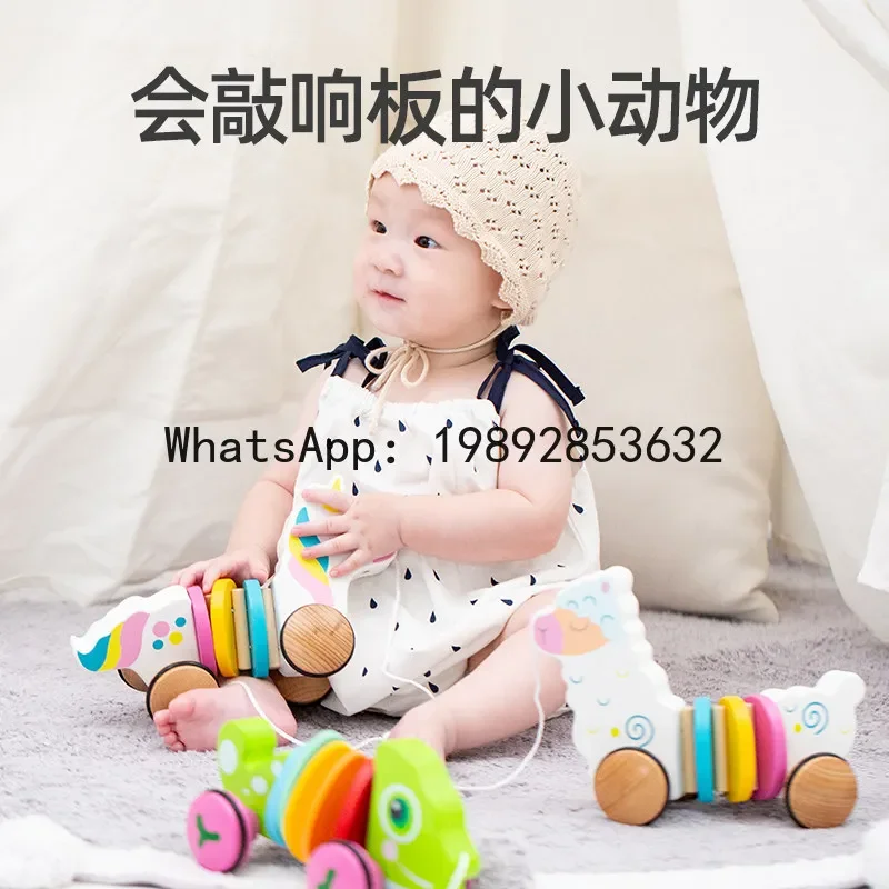 children's-pull-rope-traction-drag-toy-kindergarten-baby-infant-pull-car-1-3-years-old-wooden