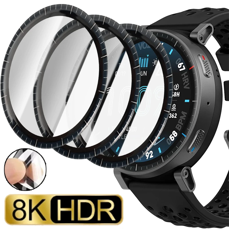 1-5 peças de protetores de tela para smartwatch, para Amazfit Active Max, HD, transparentes, anti-riscos, filmes flexíveis para Amazfit Active Max