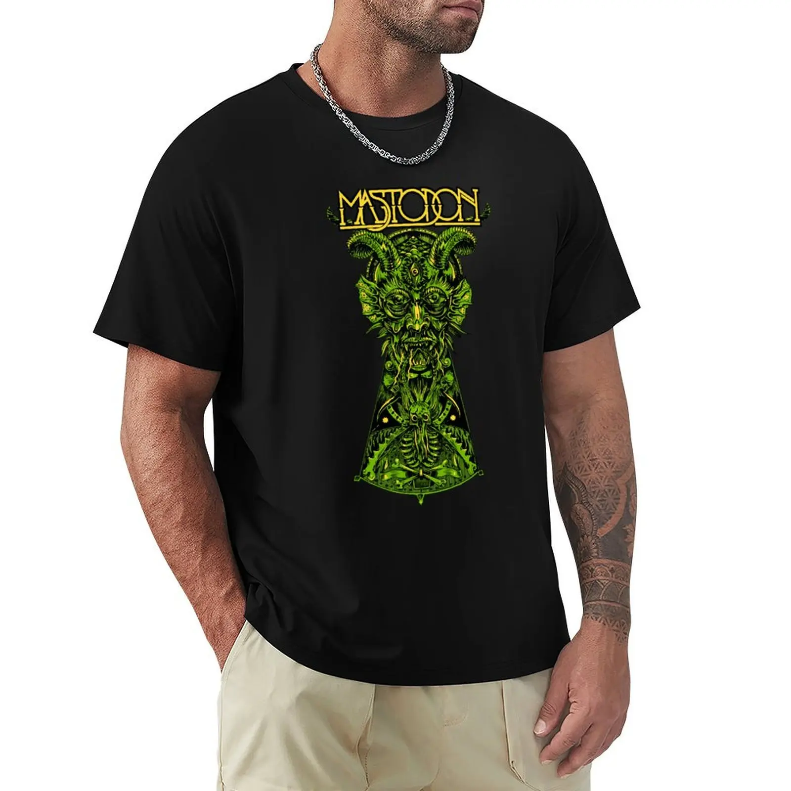 Sludge Metal Mastadon T-Shirt Soft Stretch Short Sleeve Top
