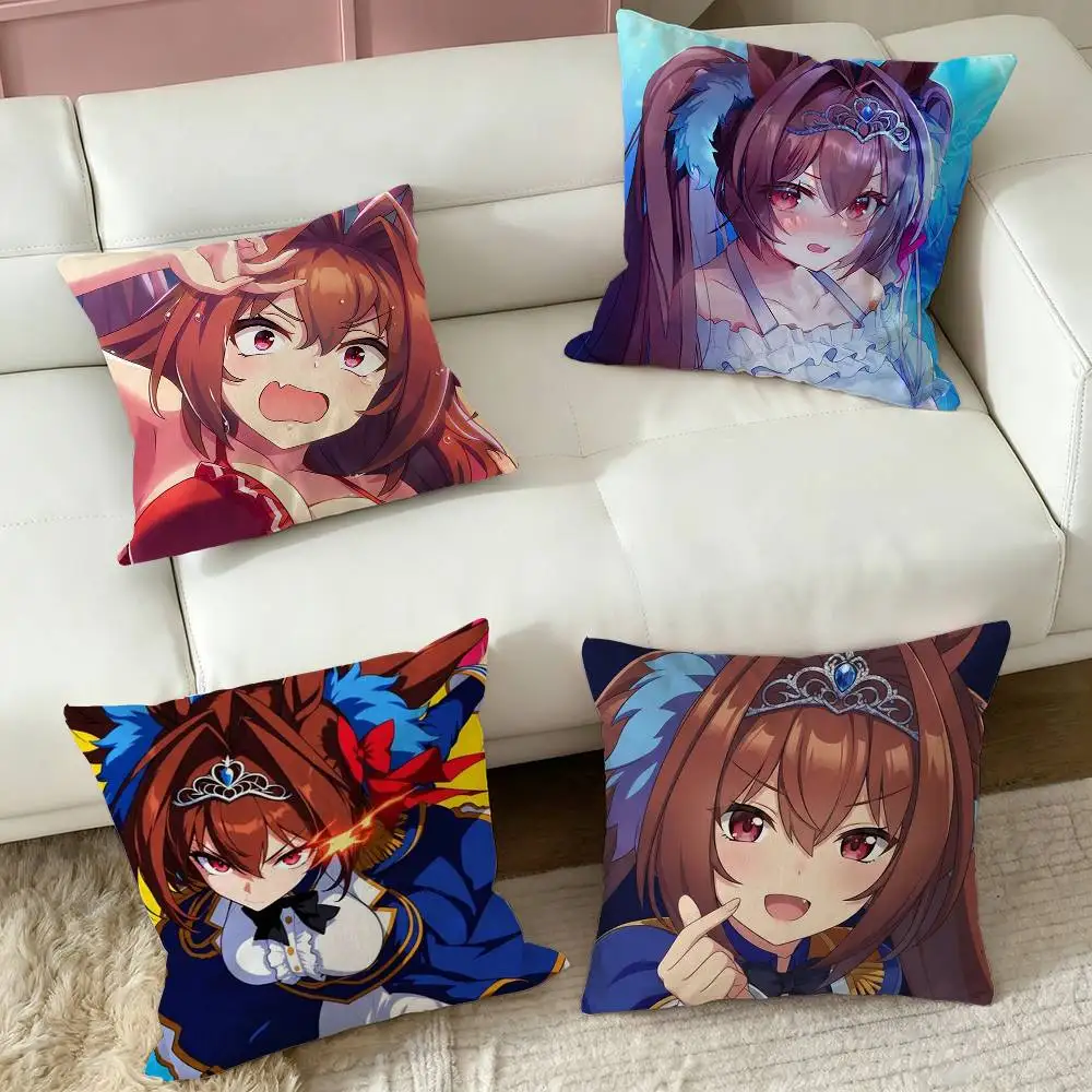 Daiwa Scarlet UmaMusume UMA  Pillow Case Square Double-Sided Sofa Cushion Cover Bedroom Bedside Pillow