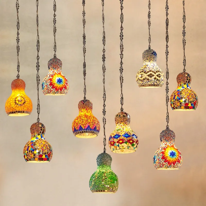 

Богемная люстра Тайский отель Кафе Турция Синьцзян Ресторан Освещение Экзотический стиль Клубные декоративные светильники