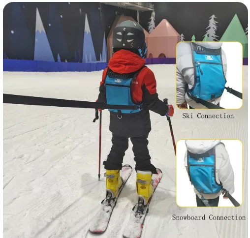 Ski Harness for Kids Backpack Adjustable Snowboard Training Belt Children Speed Control Leash Skateboard Training Equipment Kid