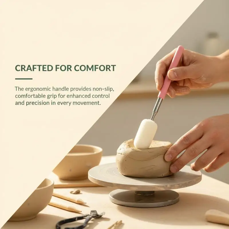 Pottery Absorbent Sponge Telescoping Stick Sculpture Holder DIY: Ceramic Throwing Trimming Tools