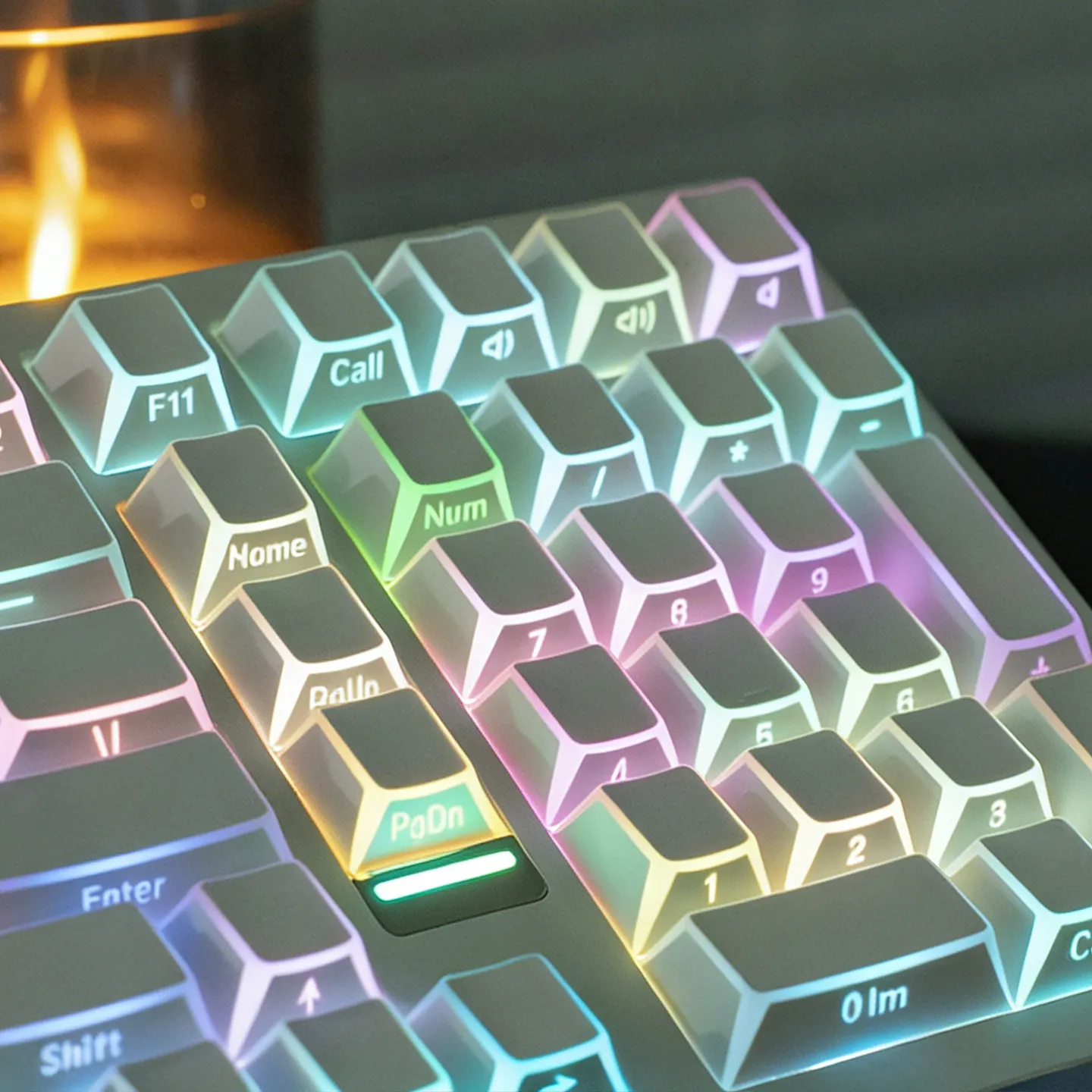 137 Tasten Shadow Edge Glow Keycaps Seitlich Bedruckte Durchscheinende Tastenkappen Cherry-Profil Transparent an den Kanten PBT Keycaps