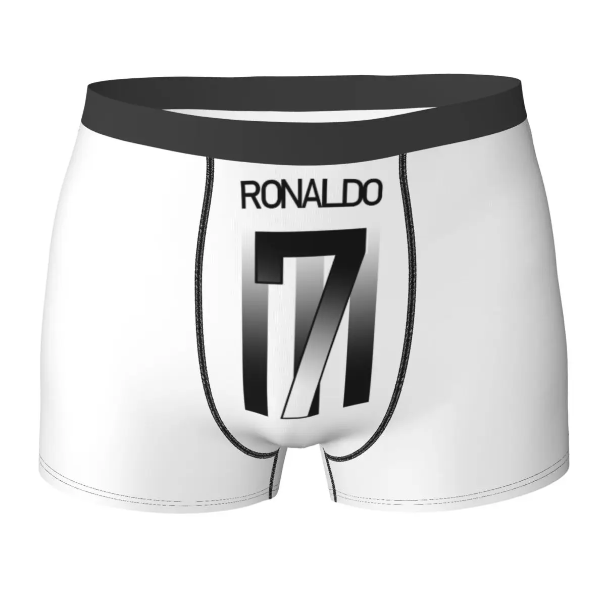 Boxer Underpants Shorts Ronaldo Football Number 7 Panties Male Breathable Underwear for Homme Man Boyfriend Gift