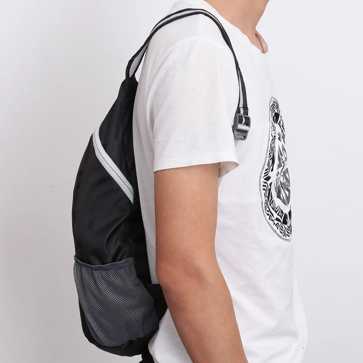 

18L Portable Backpack Waterproof Foldable Hiking Camping Outdoor Travel Daypack For Men Women Collapsible Nylon Bag Mesh Pockets