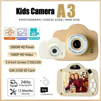 Kids Camera Digital Dual Camera HD 1080P Video Camera Toys Mini Camera Color Screen Children&#x27;s Birthday Gift Kids Toys for Children