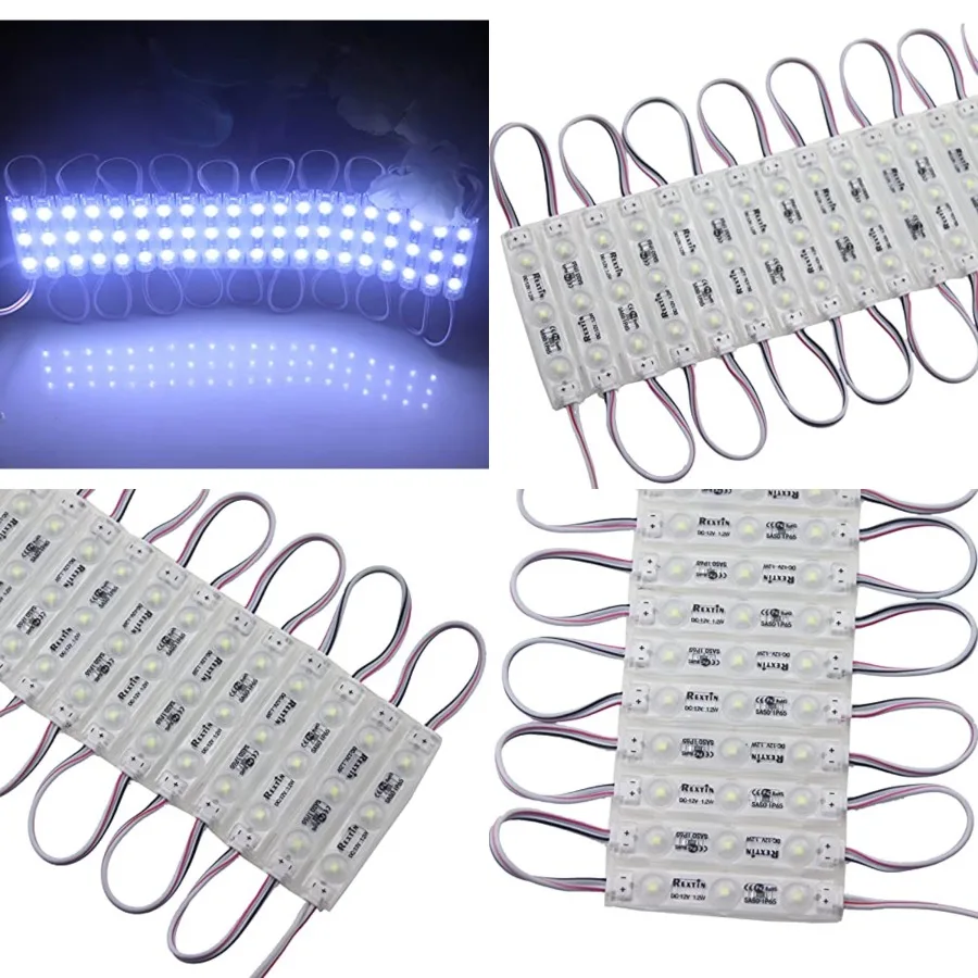 

Super Bright 200pcs 3 LED Module 2835 SMD Waterproof Decorative Light for Letter Sign Advertising Signs with Tape Adhesive Back