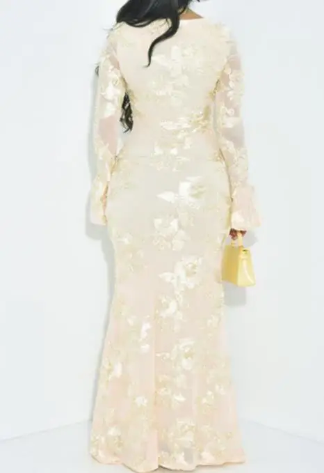 秋/冬のイブニングドレス エレガントな長袖 ヒップラップロングドレス レディース服 気質 女性ファッション パーティードレス