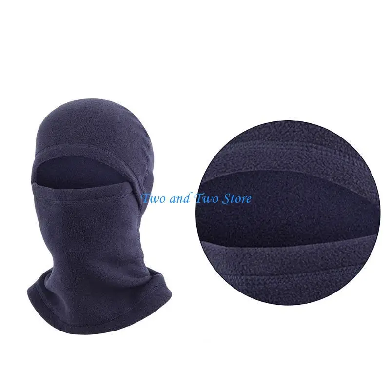 

HX6F Adult Winter Hood Fleece Balaclava Handmade Neck Protect Hat Casual Wear