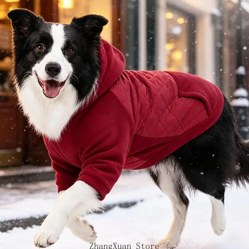 Zwei Kapuzenjacken für Hunde mit Vorderärmeln, Wintermantel für Spaziergänge bei kaltem Wetter, 3 x – Detail 2